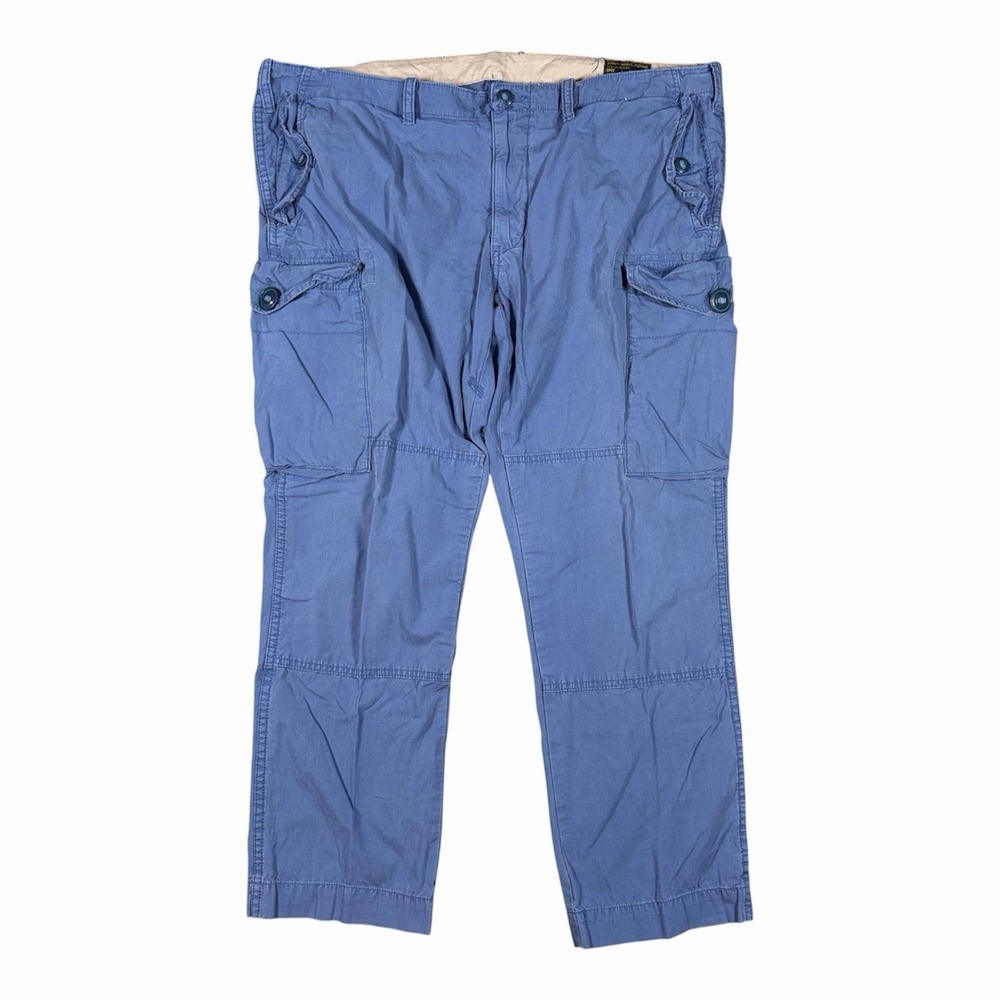 VTG Polo Ralph Lauren Cargo Paratrooper Pants Mens 42x30 Blue Utility Military